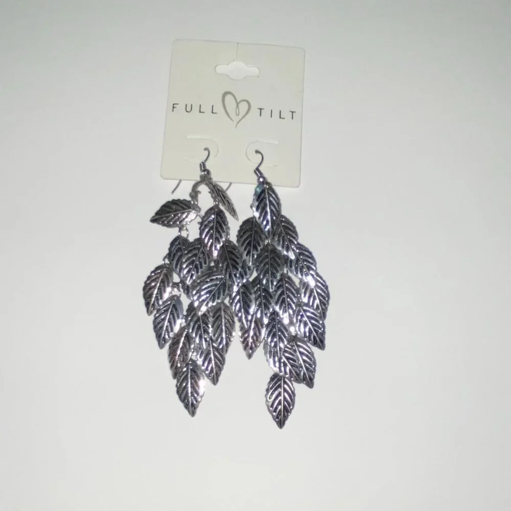 🌸FINAL PRICE FULL TILT Silver Leaves Dangle‎ Earrings